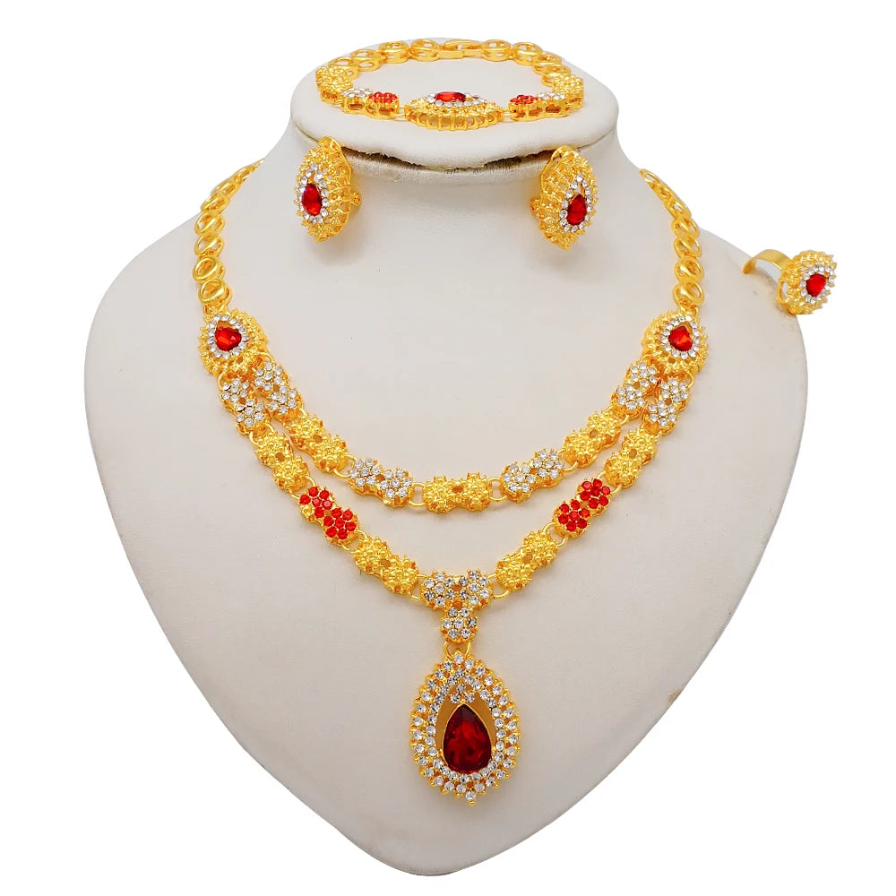 24K Gold Plated Double Layer Set
