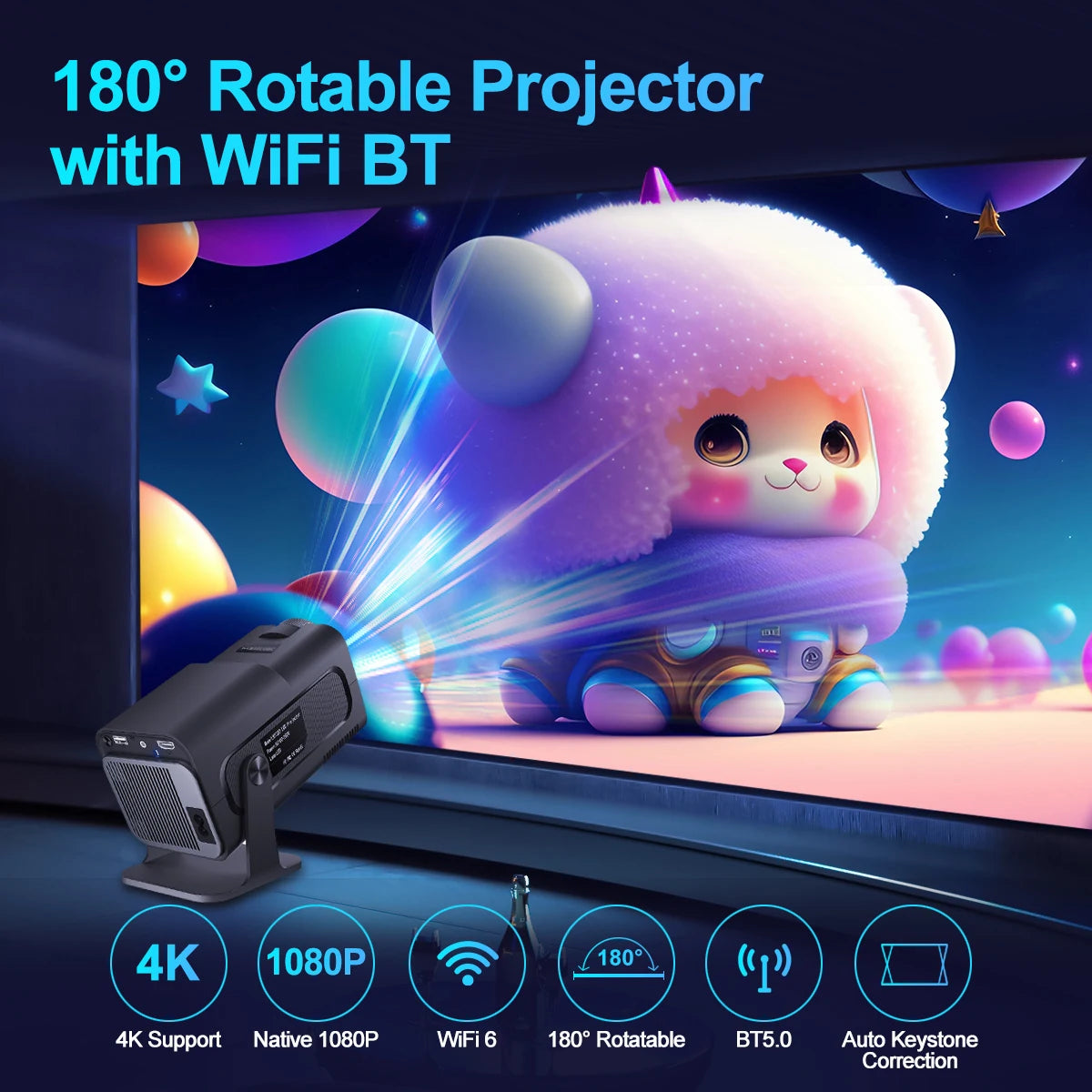 4K Android 11 Projector Native