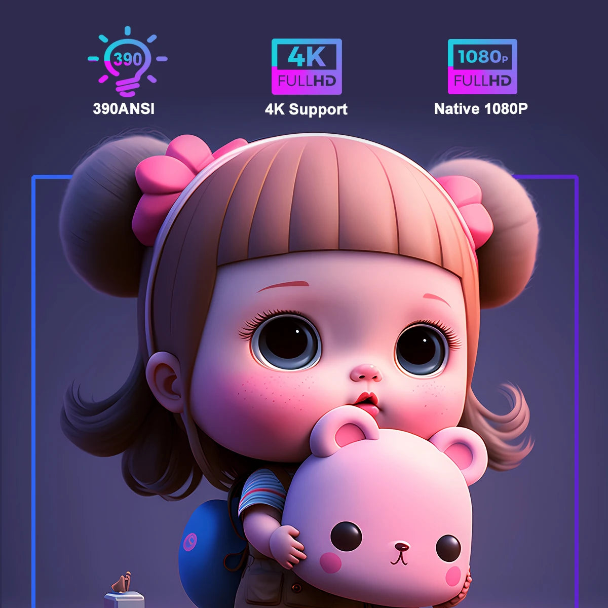 4K Android 11 Projector Native
