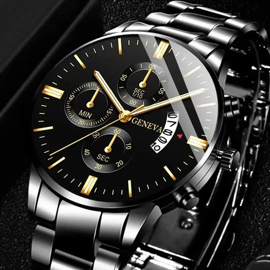 Black Stainless Watch Luxury
