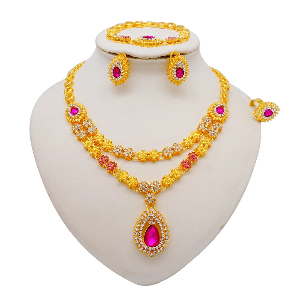 24K Gold Plated Double Layer Set