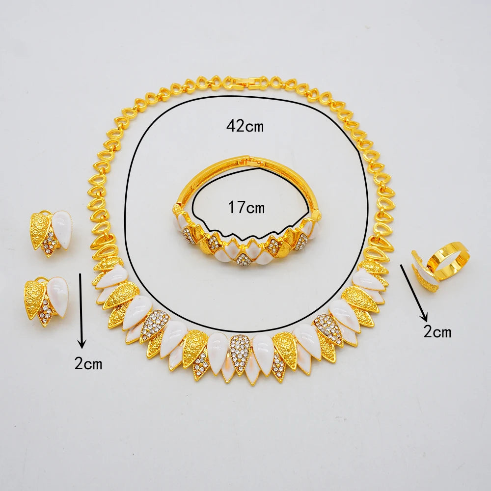 African Golden Plated Necklace Set