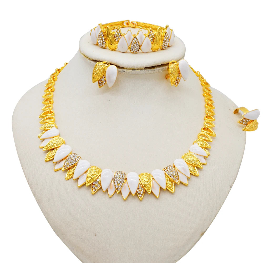 African Golden Plated Necklace Set