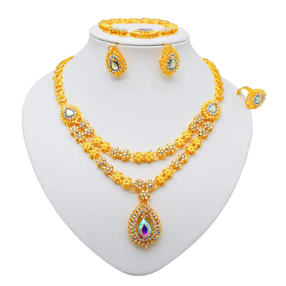 24K Gold Plated Double Layer Set