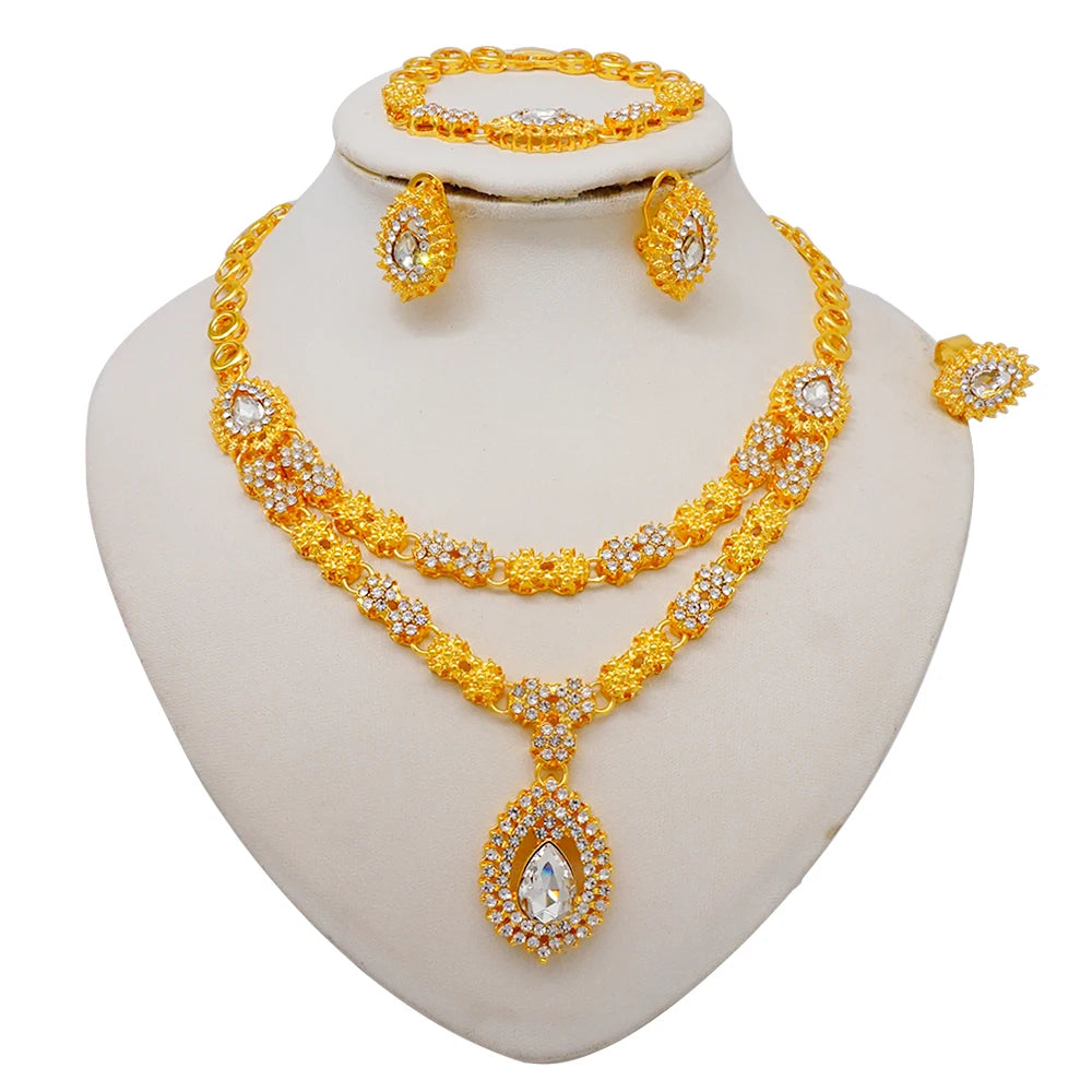 24K Gold Plated Double Layer Set